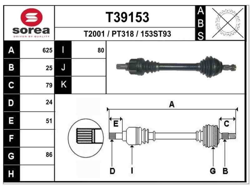 Recambio de transmision delantera izquierda para peugeot 5008 access referencia OEM IAM 9661107380 P1508 