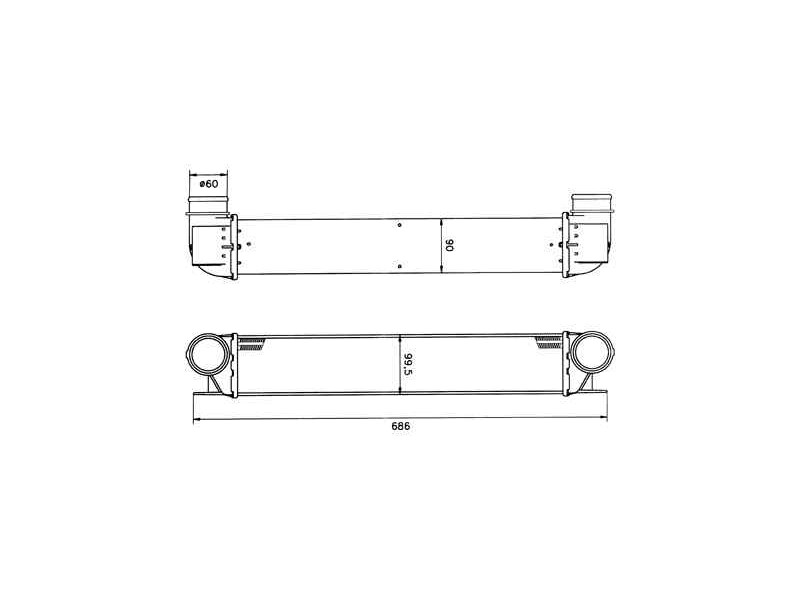 Recambio de intercooler para bmw serie 7 (e38) 730d automático referencia OEM IAM 17512247359 30129 