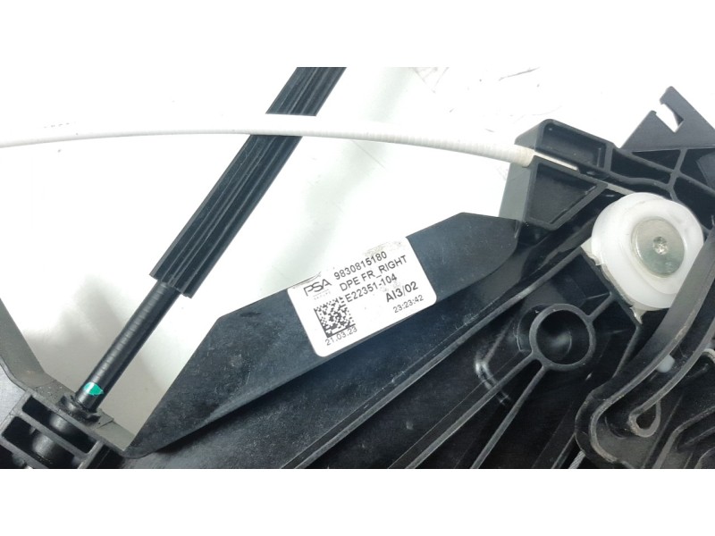 Recambio de elevalunas delantero derecho para opel astra 5p elegance referencia OEM IAM 9830815180  