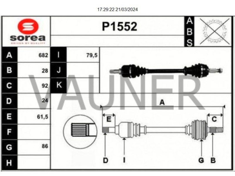 Recambio de transmision delantera izquierda para opel astra 5p elegance referencia OEM IAM 9677561480 T39217 P1552