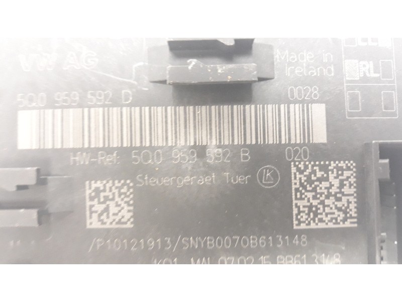 Recambio de modulo confort para audi a3 sportback (8va) 1.8 16v tfsi referencia OEM IAM 5Q0959592B 5Q0959592D 