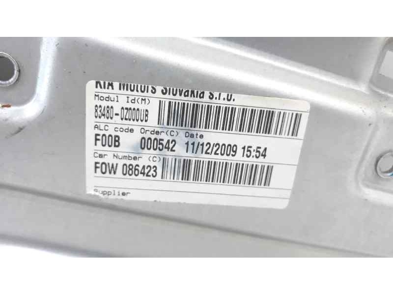 Recambio de elevalunas trasero derecho para kia sportage concept referencia OEM IAM 834021F010  