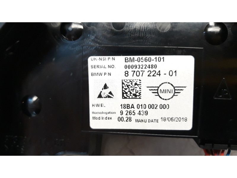 Recambio de cuadro instrumentos para mini countryman (f60) 1.5 12v referencia OEM IAM 8707224  