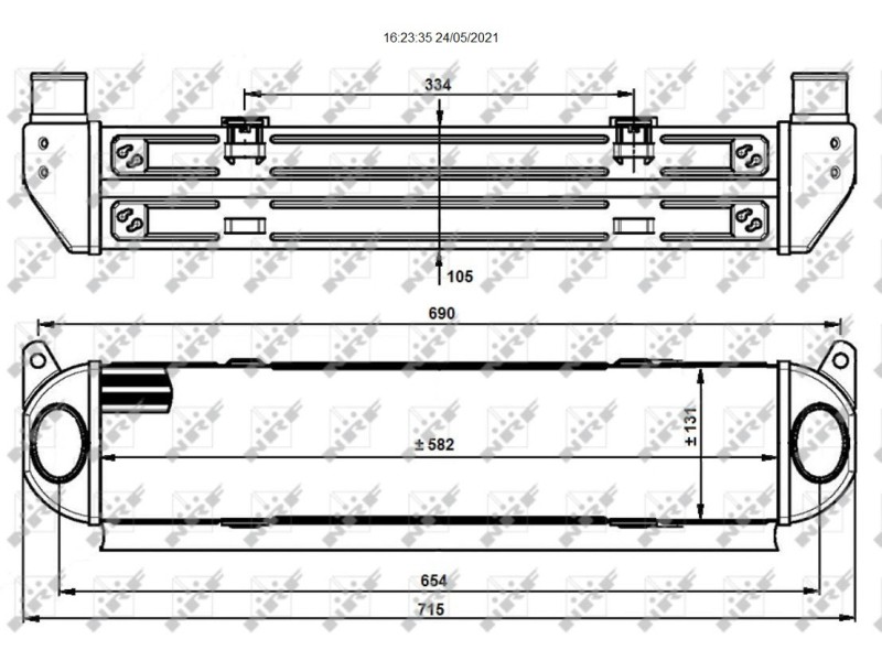 Recambio de intercooler para land rover discovery 2.7 td v6 cat referencia OEM IAM PML500011 30919 