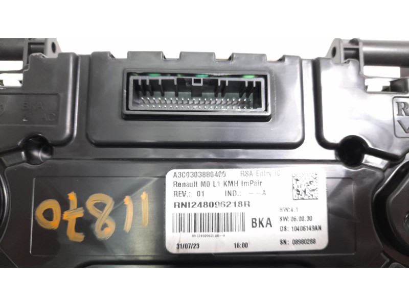 Recambio de cuadro instrumentos para renault express advance referencia OEM IAM 248096218R  