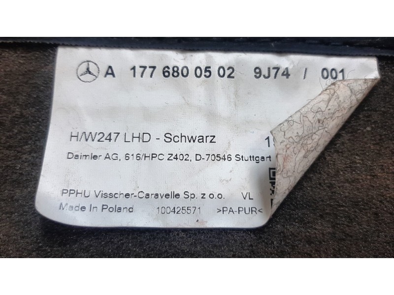 Recambio de juego alfombrillas para mercedes-benz b-klasse (bm 247) (2.2019) b 180 (247.084) referencia OEM IAM A1776800502 A177