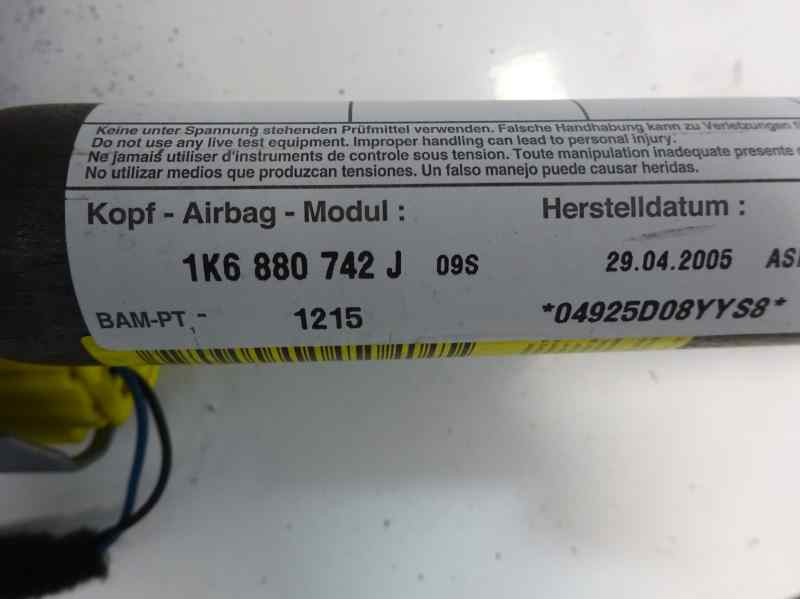 Recambio de airbag cortina delantero derecho para volkswagen golf v berlina (1k1) trendline referencia OEM IAM 1K6880742J  