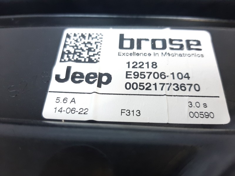 Recambio de elevalunas trasero izquierdo para jeep compass (m7) longitude fwd referencia OEM IAM 52177367  