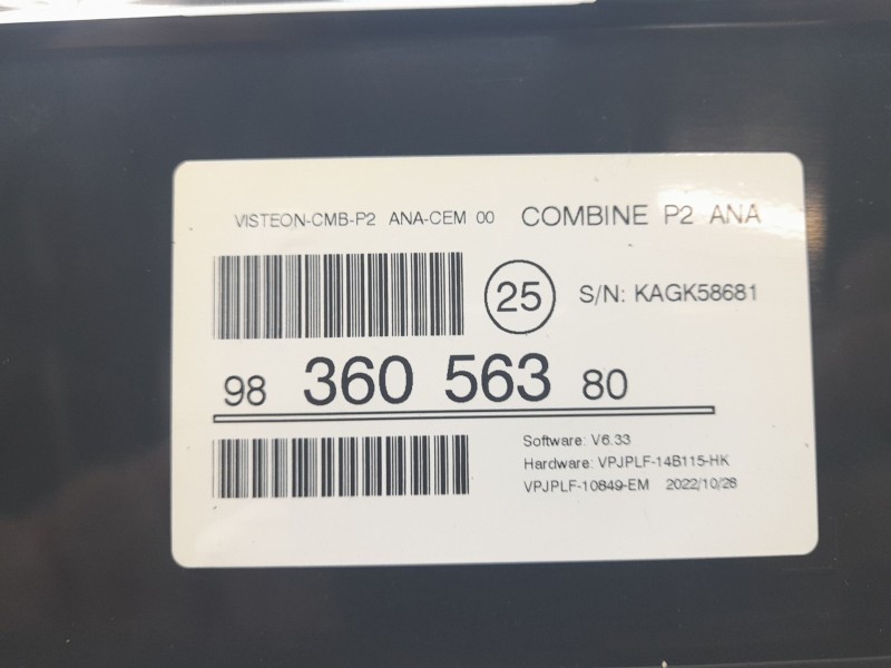 Recambio de cuadro instrumentos para peugeot 2008 (p1) allure pack referencia OEM IAM 9836056380  