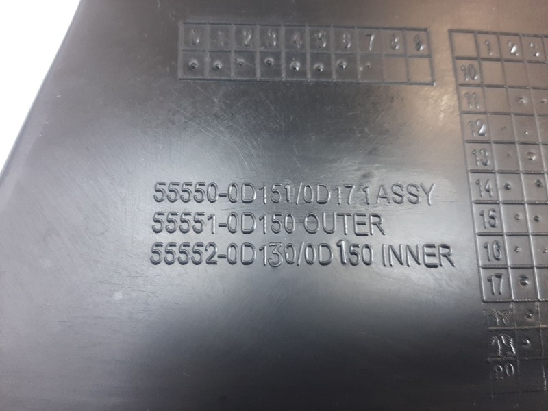 Recambio de guantera para toyota yaris hybrid feel referencia OEM IAM 555500D151  