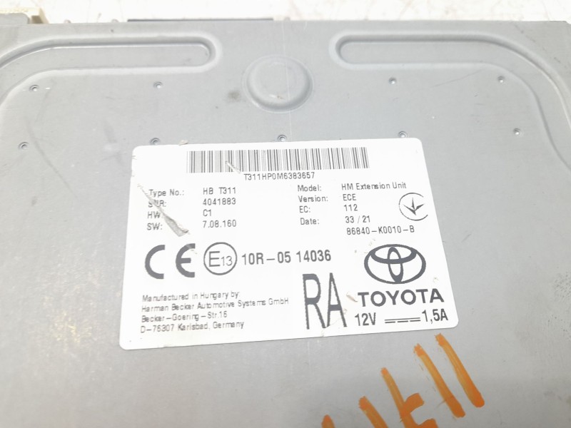 Recambio de modulo electronico para toyota rav4 hybrid 4x2 advance referencia OEM IAM 86840K0010B T311AB0L7532474 
