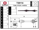 TRANSMISION DELANTERA DERECHA 3273AL 3273AL P1177