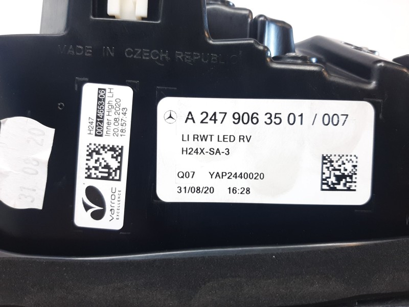 Recambio de piloto trasero izquierdo interior para mercedes-benz clase gla (bm 247) gla 200 (247.787) referencia OEM IAM A247906