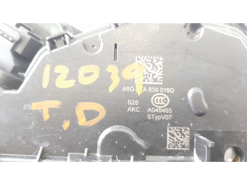 Recambio de cerradura puerta trasera derecha para seat ateca (khp) style xm referencia OEM IAM 5TA839016Q  