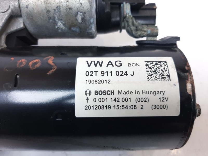 Recambio de motor arranque para audi a1 (8x) ambition referencia OEM IAM 02T911024J 02T911024J ARF370401 S50237
