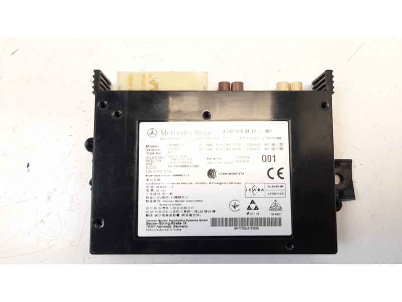 Recambio de modulo electronico para mercedes-benz clase gla (bm 247) 1.3 cat referencia OEM IAM A2479009412 A2479017002 A2479020