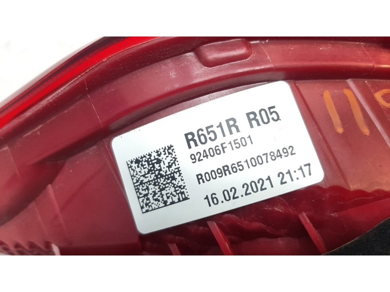 Recambio de piloto trasero derecho interior para kia sportage concept 2wd referencia OEM IAM 92406F1501  