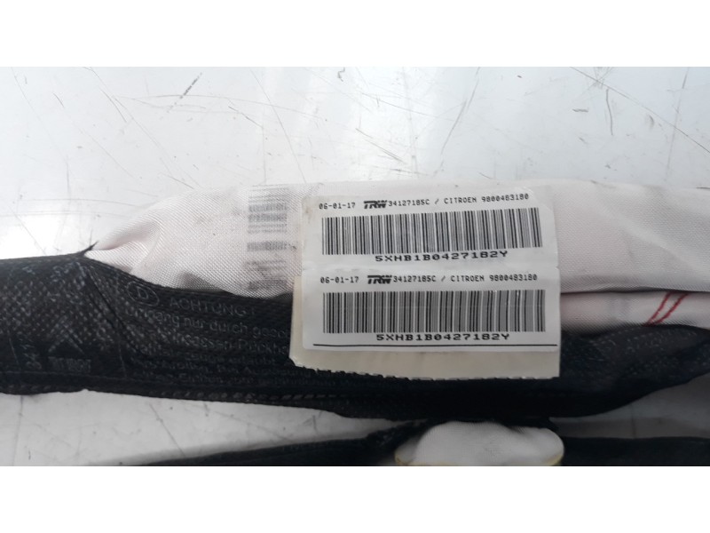 Recambio de airbag cortina delantero derecho para citroen c4 picasso 1.2 12v e-thp referencia OEM IAM 9800483180  