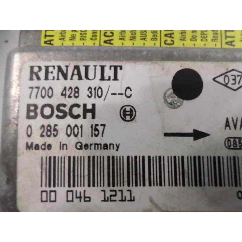 Recambio de centralita airbag para renault clio ii fase i (b/cbo) 1.2 alize referencia OEM IAM 7700428310 0285001157 