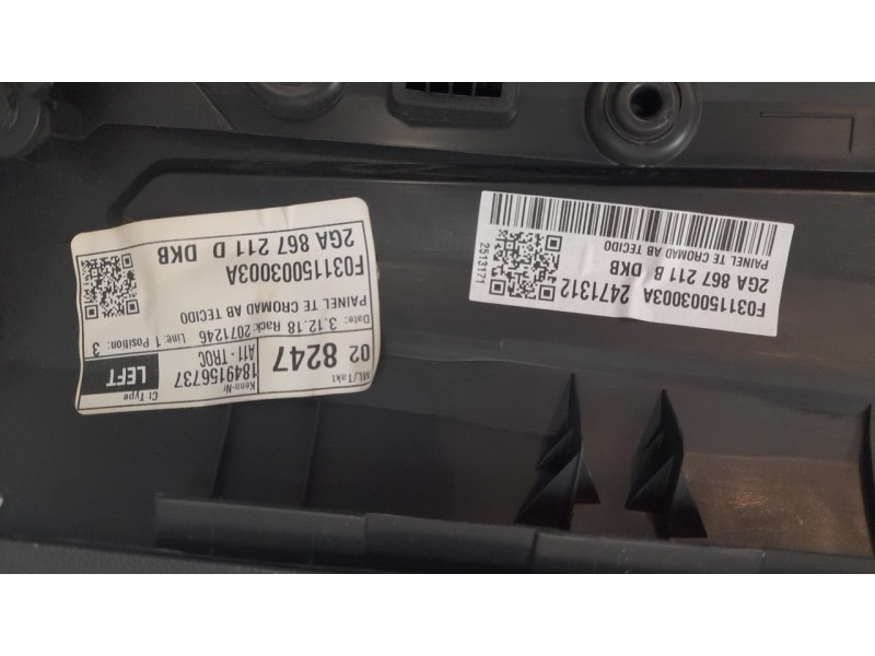 Recambio de guarnecido puerta trasera izquierda para volkswagen t-roc advance style referencia OEM IAM 2GA867211B  