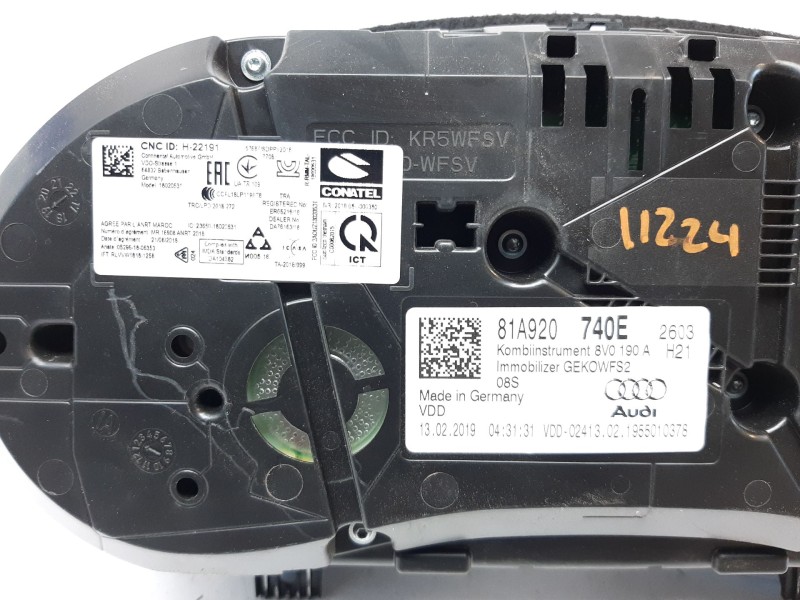 Recambio de cuadro instrumentos para audi q2 (gab) 1.0 tfsi referencia OEM IAM 81A920740E  