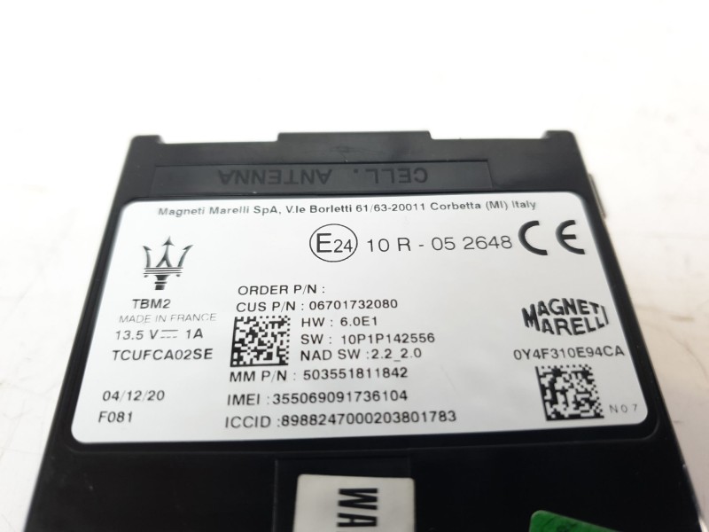 Recambio de modulo electronico para maserati ghibli iii (m157) 3.0 referencia OEM IAM 6701732080 670173208 