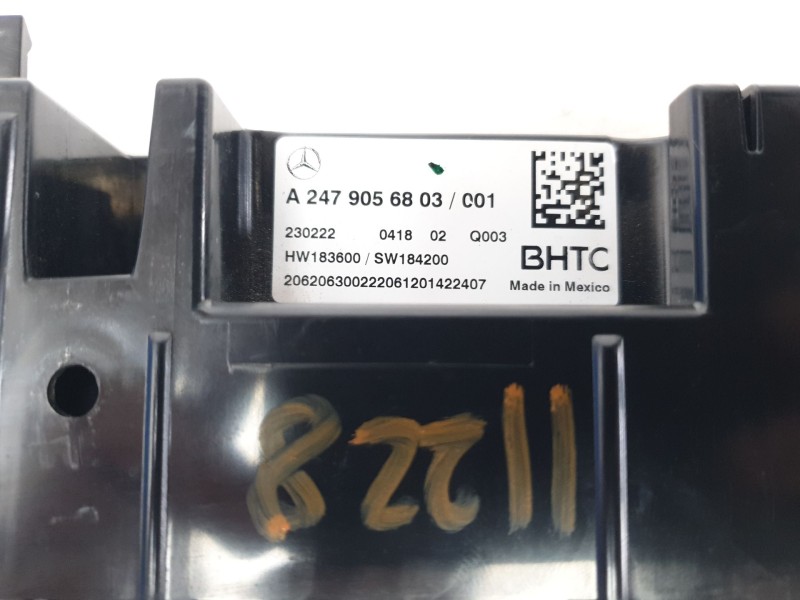 Recambio de mando climatizador para mercedes-benz clase glb (bm 247) 1.3 cat referencia OEM IAM A2479056803  
