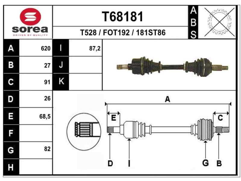 Recambio de transmision delantera izquierda para ford mondeo berlina/familiar (fd) 1.8 16v cat referencia OEM IAM 5029043 F2400 