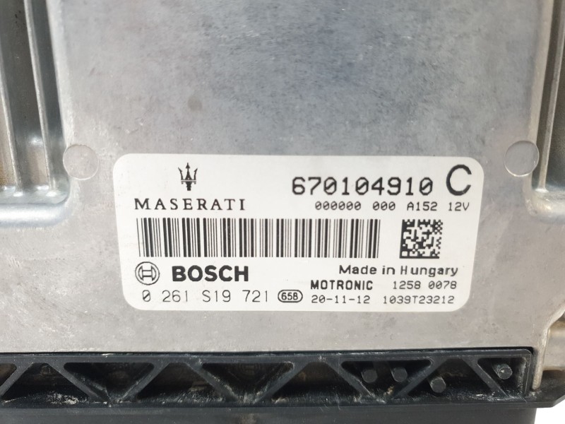 Recambio de centralita motor uce para maserati ghibli iii (m157) 3.0 referencia OEM IAM 670104910 0261S19721 
