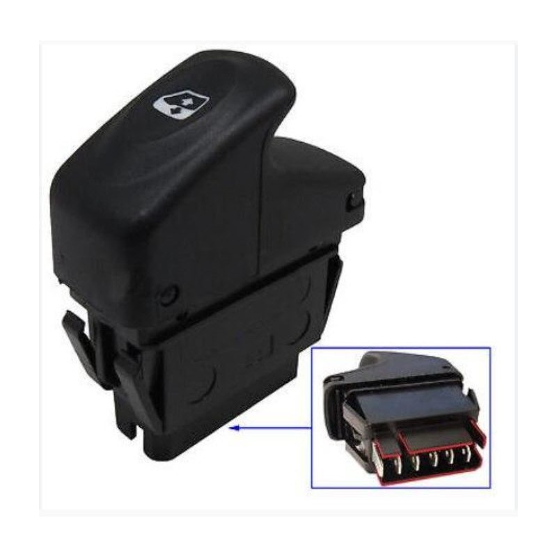 Recambio de mando elevalunas delantero izquierdo para renault megane i fase 2 classic (la..) referencia OEM IAM 8200090327 10619