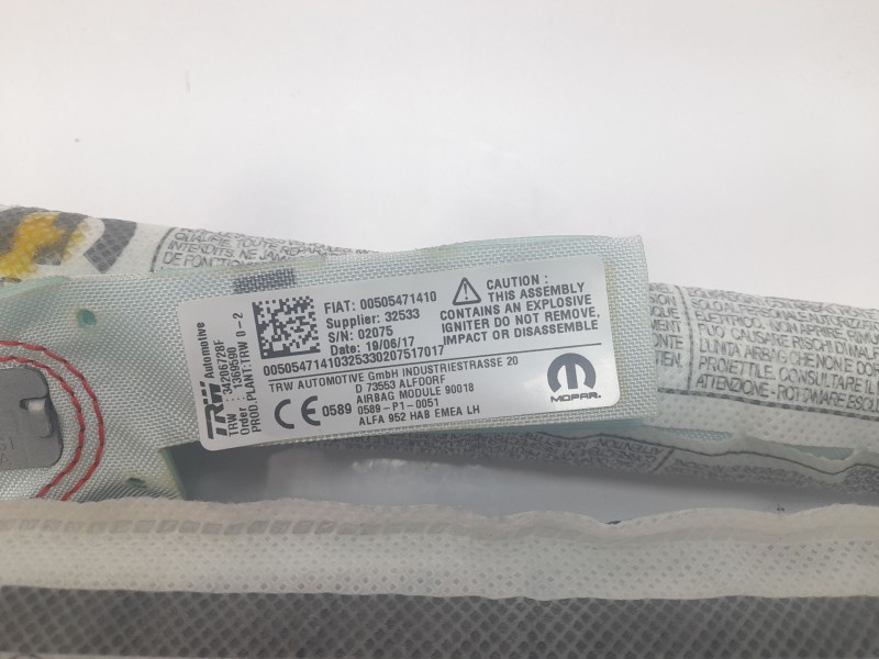 Recambio de airbag cortina delantero izquierdo para alfa romeo giulia (952) 2.2 jtdm cat referencia OEM IAM 50568094 34206728F 