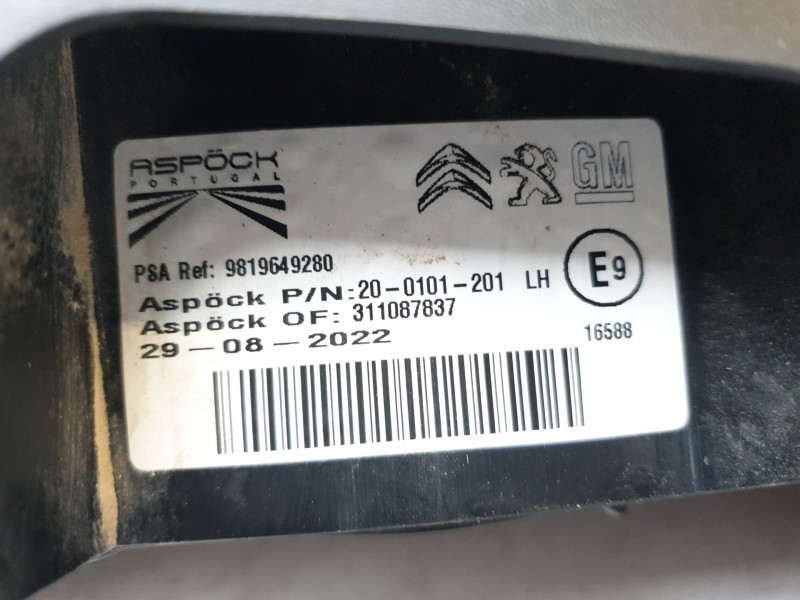 Recambio de piloto trasero izquierdo para opel combo e tour / life (k9) 1.5 referencia OEM IAM 9819649280  