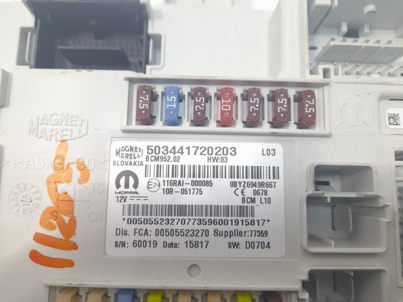 Recambio de caja reles / fusibles para alfa romeo giulia (952) 2.2 jtdm cat referencia OEM IAM 503441720203  