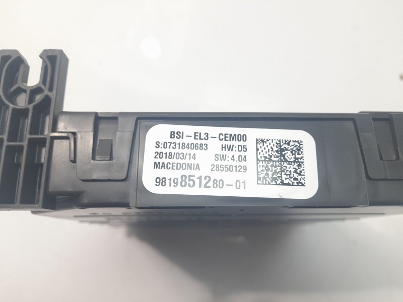 Recambio de caja reles / fusibles para citroën c4 cactus shine referencia OEM IAM 9819851280  