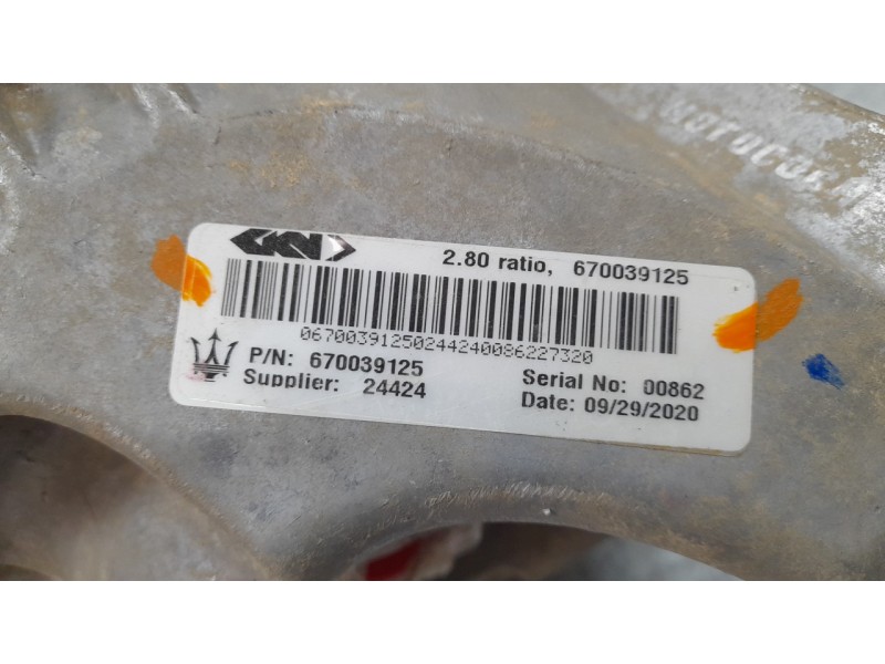 Recambio de diferencial trasero para maserati ghibli iii (m157) 3.0 referencia OEM IAM 670039125  