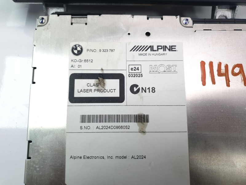 Recambio de pantalla multifuncion para bmw serie 3 gran turismo (f34) 2.0 turbodiesel referencia OEM IAM AL2024D0866052  