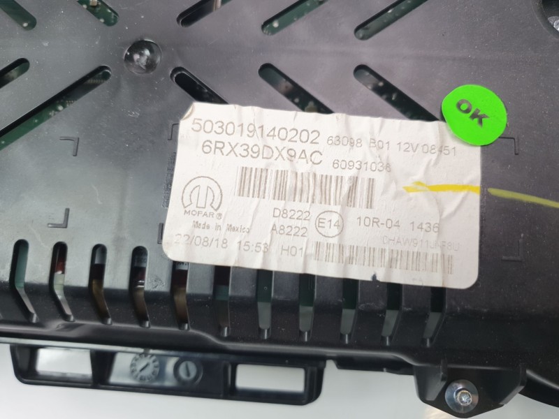 Recambio de cuadro instrumentos para jeep compass ii longitude 4x2 referencia OEM IAM 6RX39DX9AC  