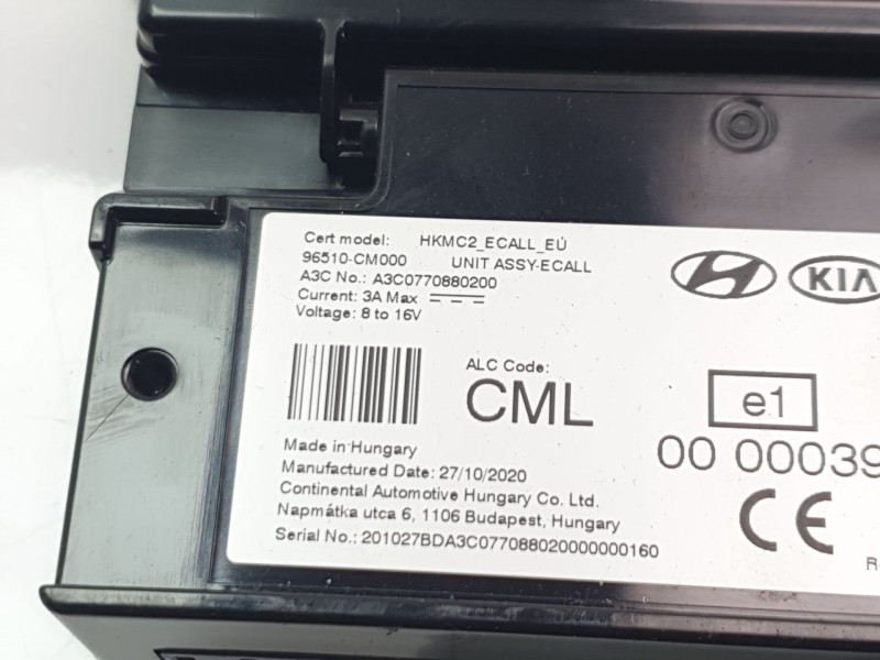 Recambio de modulo electronico para hyundai kona referencia OEM IAM 96510CM000  