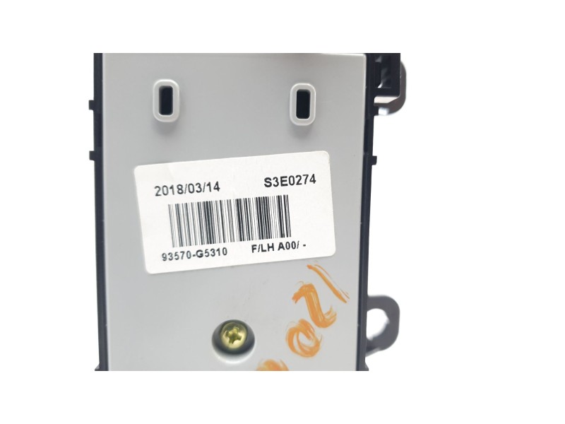 Recambio de mando elevalunas delantero izquierdo para kia niro business referencia OEM IAM 93570G5310  