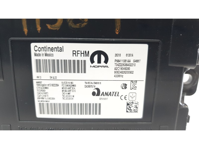 Recambio de modulo electronico para jeep compass ii 1.6 m-jet cat referencia OEM IAM 68411081AA  