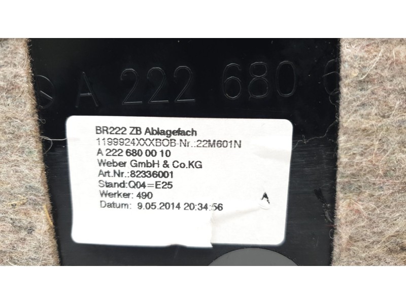 Recambio de guantera para mercedes-benz clase s (w222) lim. 3.0 cdi cat referencia OEM IAM   