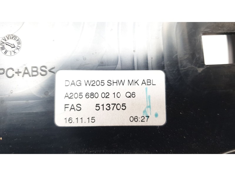 Recambio de guantera para mercedes-benz clase c (w205) familiar 2.1 cdi cat referencia OEM IAM A2056800210  