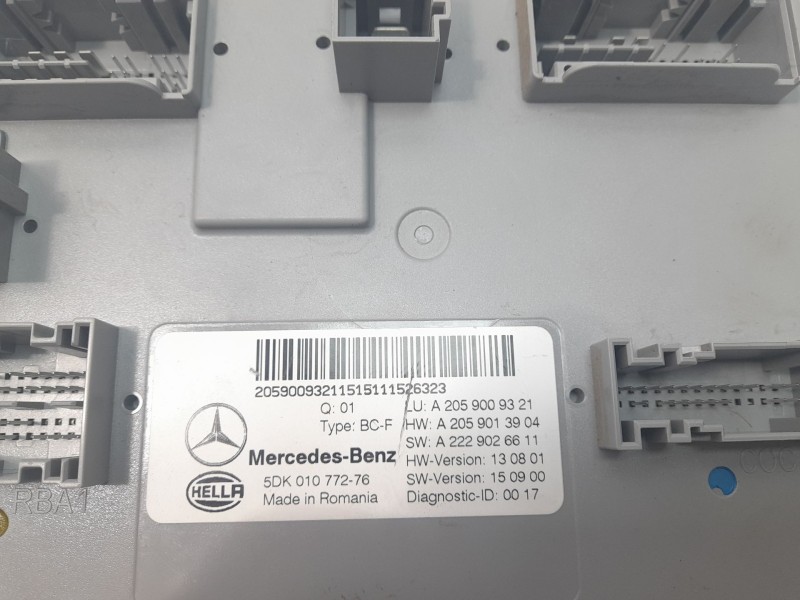 Recambio de modulo confort para mercedes-benz clase c (w205) familiar 2.1 cdi cat referencia OEM IAM A2059009321 5DK01077276 