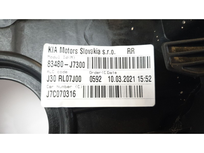 Recambio de elevalunas trasero derecho para kia xceed drive referencia OEM IAM 83480J7300  