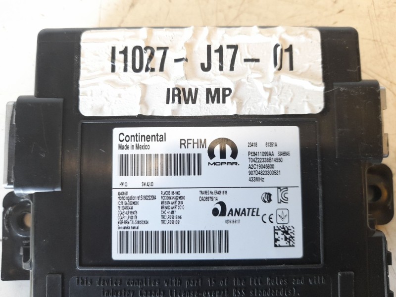 Recambio de modulo electronico para jeep compass ii longitude 4x2 referencia OEM IAM P68411099AA  