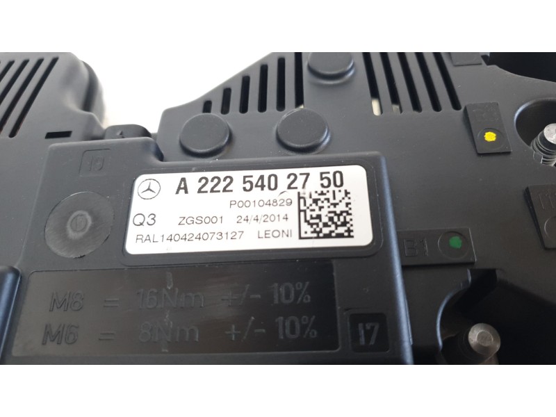 Recambio de caja reles / fusibles para mercedes-benz clase s (w222) lim. 3.0 cdi cat referencia OEM IAM A2225402750  