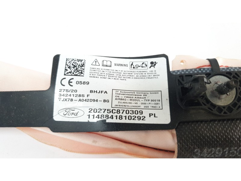 Recambio de airbag cortina delantero derecho para ford focus 1.0 ecoboost cat referencia OEM IAM JX7BA042D94BG  
