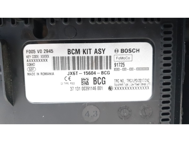 Recambio de caja reles / fusibles para ford focus 1.0 ecoboost cat referencia OEM IAM JX6T15604BCG 3713100391146001 