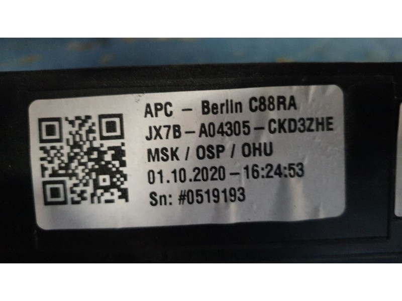 Recambio de kit airbag para ford focus 1.0 ecoboost cat referencia OEM IAM JX7BA04305CKD3ZHE  