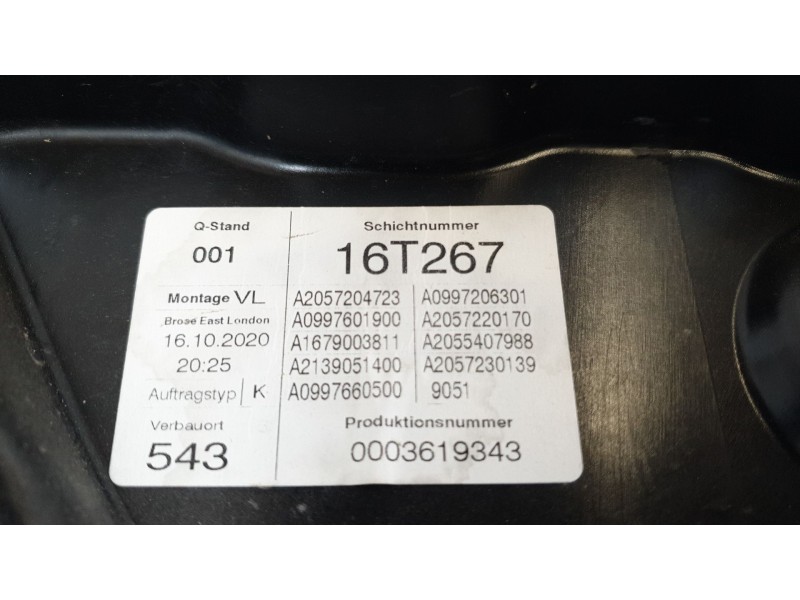 Recambio de elevalunas delantero izquierdo para mercedes-benz clase c (w205) lim. c 200 (205.077) referencia OEM IAM A2057204723